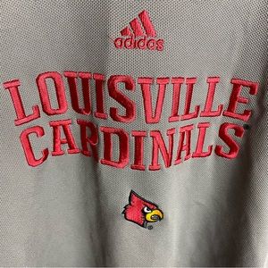 Louisville Cardinal Pullover Gray 2XL Adidas